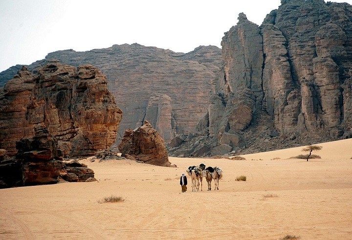 Algierskie Tasili Wan Ahdżar pod wieloma względami przypomina jordańską pustynię Wadi Rum, na której kręcono tegoroczną Diunę. - Film SF zbyt obłędny, by powstał - Diuna Jodorowskiego - dokument - 2024-01-17