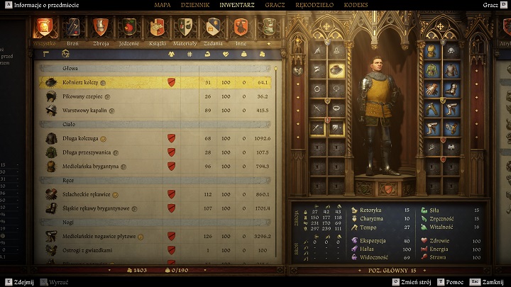 Ekwipunek w Kingom Come: Deliverance 2. - Na tym polu przegrał nawet Wiedźmin 3 - dlaczego rozwój postaci i ekwipunek to dla mnie najważniejsze elementy RPG - dokument - 2025-05-12