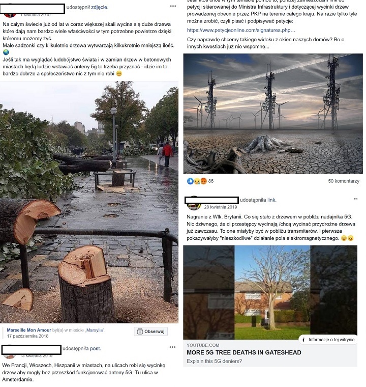 Wycinka drzew ma oczywiście pomóc w rozwoju sieci 5G. - 5G zabija? Obalamy mity - dokument - 2020-04-22