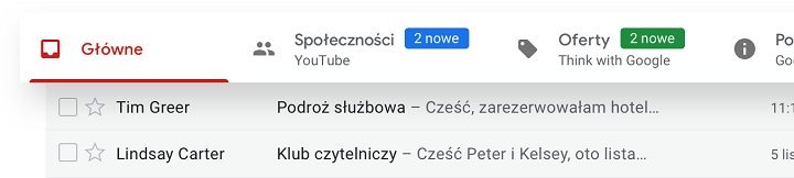 Zakładki są opcjonalne. Wcale nie trzeba z nich korzystać. Wszystkie wiadomości mogą trafiać na jedną listę. - Najlepsza darmowa poczta e-mail 2021 - dokument - 2021-12-08