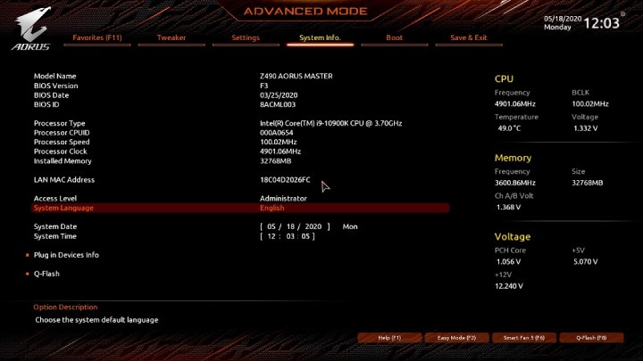 Choć okna BIOS/UEFI wyglądają na skomplikowane, z odrobiną samozaparcia dość szybko można się w nich połapać i znaleźć interesujące nas ustawienia. - Płyta główna - na co zwracać uwagę podczas zakupu - dokument - 2020-09-09