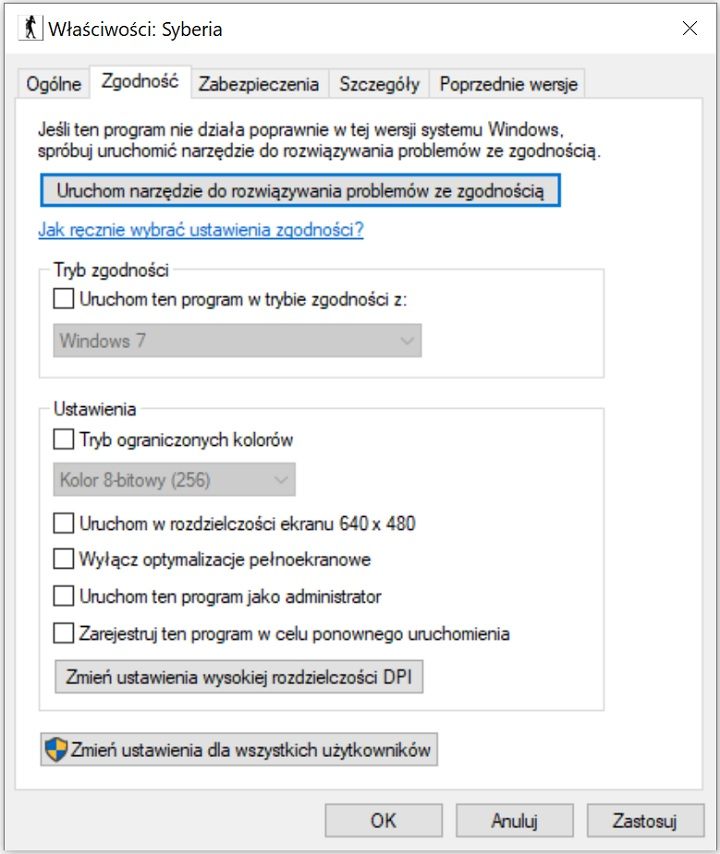 Jeśli użytkownik domyślnie nie jest administratorem systemu, powinien spróbować skorzystać z opcji Uruchom ten program jako administrator. Źródło: własne - Jak uruchomić stare gry komputerowe na nowym sprzęcie? - dokument - 2022-10-12