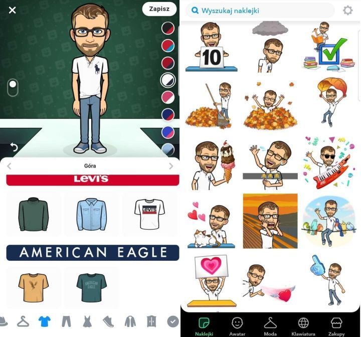 Bitmoji pozwala stworzyć swojego awatara i umieścić go w nieco niezręcznych naklejkach. - Emotki, emoji, minki - kto ustala, jakie obrazki będziemy do siebie wysyłać? - dokument - 2021-10-15