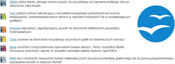 Pakiet biurowy Apache OpenOffice to zestaw full wypas. Źródło: openoffice.org - 10 darmowych programów, które instaluję na nowym Windows 10 - dokument - 2020-05-13