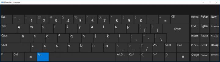 Klawiaturę ekranową można uruchomić także kombinacją klawiszy Ctrl+Win+O, jednak ta wiedza na nic się zda, jeśli klawiatura fizyczna zawiedzie... - 2019-01-18