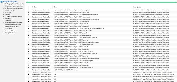 Po kilku tygodniach w rejestrze zbiera się naprawdę spora ilość błędów. - 2018-05-04