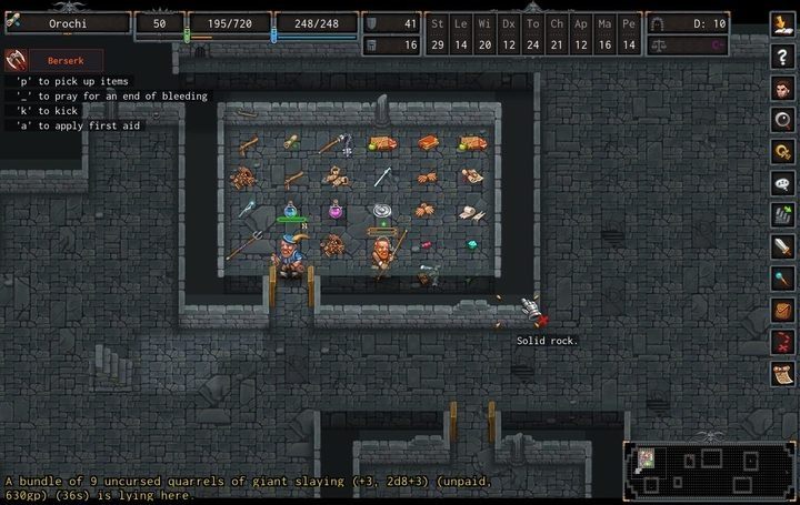 ADOM po latach doczekał się wersji z grafiką. W każdym momencie można jednak przełączyć się na widok ASCII. - Szef idzie! Gry w pracy – podpowiadamy w co i jak grać - dokument - 2020-07-31