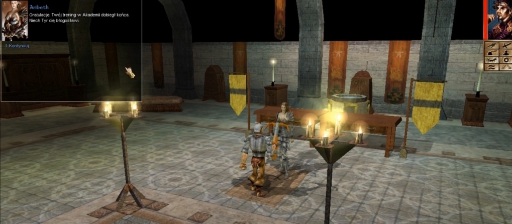 Pierwsze spotkanie z Aribeth to zapowiedź silnego sojusznika. Jakże może zmylić początkowe wrażenie. Źródło: Neverwinter Nights, BioWare/Atari, 2002. - Wiedźma z Głuszy, córka Flemeth...  Kim jest prawdziwy ojciec Morrigan z Dragon Age’a oraz jakich innych bohaterów dał światu gier? - dokument - 2025-08-17