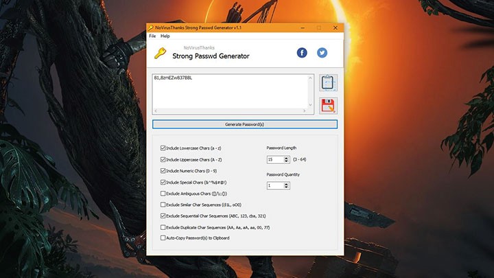 Strong Passwd Generator pozwala dość precyzyjnie określić jakie znaki ma zawierać nowe hasło. - Bezpieczne hasło to losowe hasło – jak zadbać o swoje dane - dokument - 2019-08-16
