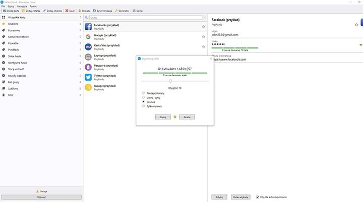 Obsługa generatora jest prosta: wybieramy liczbę znaków oraz ich rodzaj… i voila. - Bezpieczne hasło to losowe hasło – jak zadbać o swoje dane - dokument - 2019-08-16