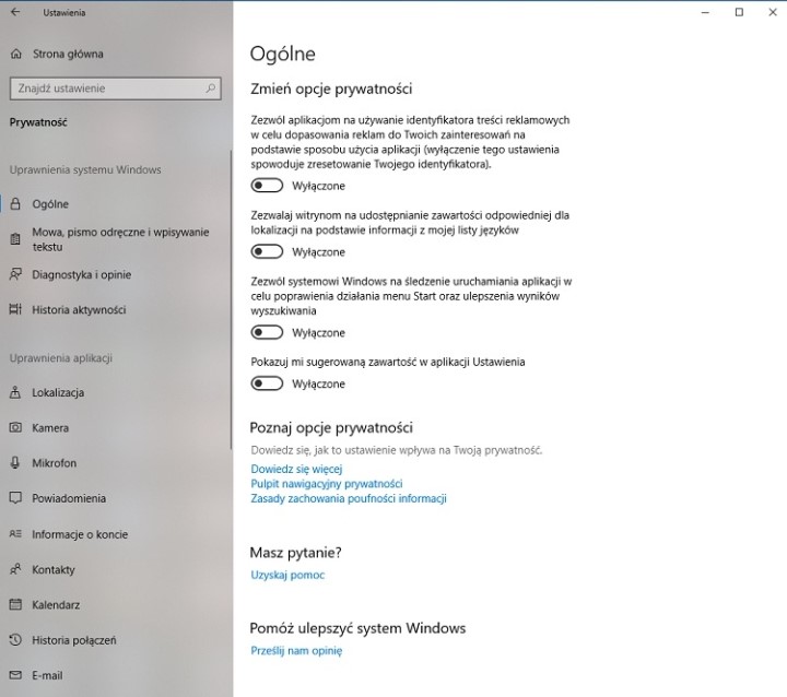 Kilka kliknięć i Windows może nie przestaje nas śledzić, ale robi to w mniejszym stopniu. - Jak wyłączyć aktualizacje Windows 10? - dokument - 2019-11-04