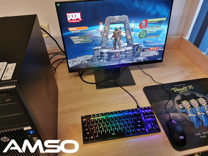 Jeden z bohaterów w akcji. - Czy mi pójdzie? Doom Eternal vs tani komputer - dokument - 2020-05-04