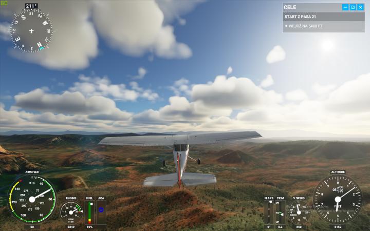 Grając na minimalnych detalach w Microsoft Flight Simulator raczej nie można napawać się ładnymi widokami. - Czy mi pójdzie? Microsoft Flight Simulator vs tani komputer - dokument - 2020-09-07