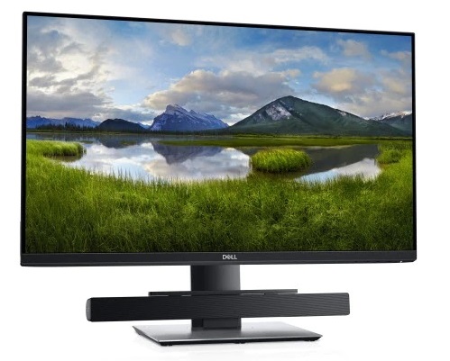 W zestawie z listwą Dell AC511M dostajemy uchwyt umożliwiający montaż soundbara do monitora. Źródło: Dell