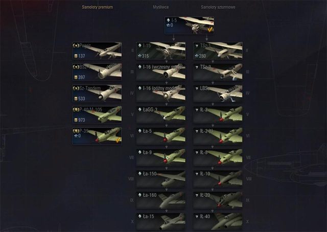W World of Warplanes drzewko dostępu do nowych maszyn podzielone jest na trzy sekcje – dwie dla wszystkich oraz dodatkowa dla użytkowników Premium. - 2013-04-18