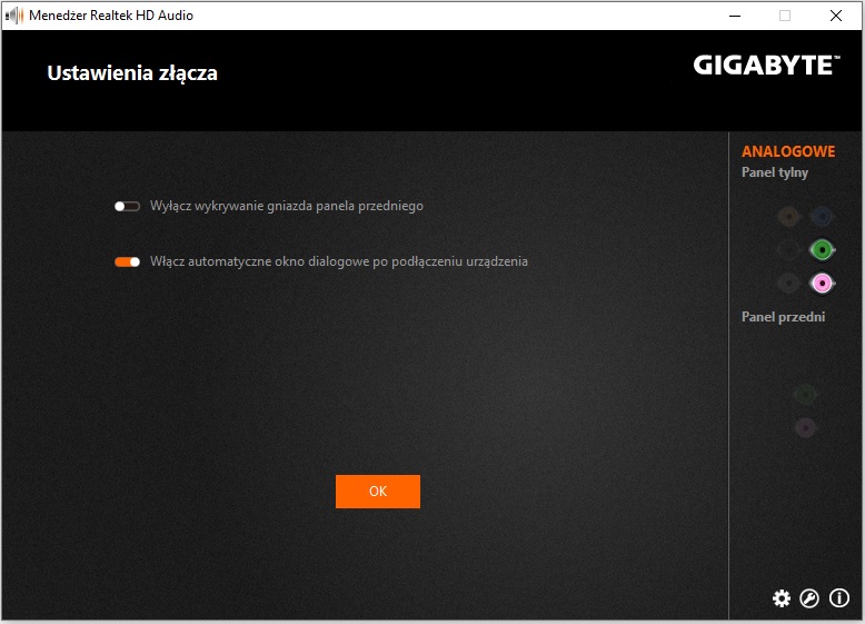 Oprogramowanie Realteka może różnić się w zależności od wersji. - Brak dźwięku w Windows 10 - diagnostyka i rozwiązanie problemów - dokument - 2021-04-13