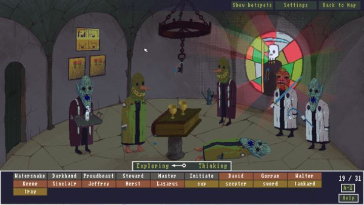 Na pierwszy rzut oka gra nie wygląda poważnie. Ale tak naprawdę to pierwsza od dawna gra detektywistyczna z prawdziwego zdarzenia. (Fot. The Case of the Golden Idol, Playstack, 2022) - Oryginalne gry z 2022 roku, które od NIKOGO nie kopiowały - dokument - 2022-12-21