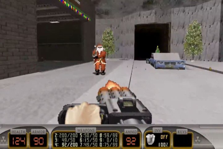 Duke: Nuclear Winter, Simply Silly Software, 1997. - Ikona dzieciństwa jako boss i demon. Fenomen złego Mikołaja w grach wideo - dokument - 2025-12-21