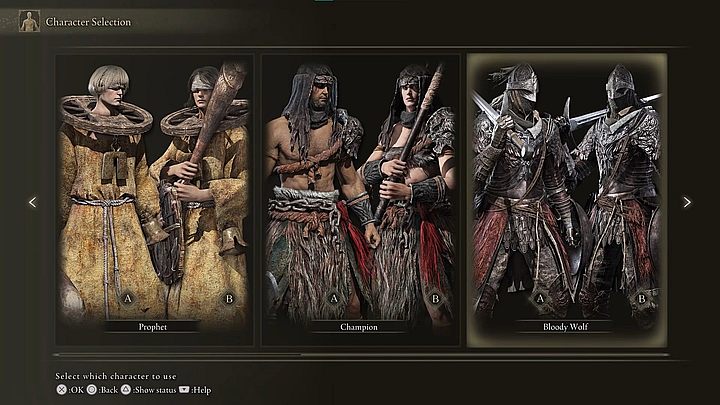 Przy okazji poznaliśmy wszystkie dziesięć klas postaci. Są to: wretch, confessor, prisoner, samurai, prophet, astrologer, bandit, hero, warrior i vagabond. - Elden Ring to coś więcej niż Dark Souls 4 ze skakaniem - dokument - 2022-02-10