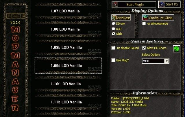 Diablo II mod D2SE Modmanager v.2.20