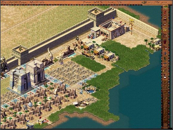 Po pierwszym sprzątaniu czas zająć się jedzeniem oraz pieniędzmi - Faraon: Kebet (misja 18 - wersja wojenna) - Faraon - poradnik do gry