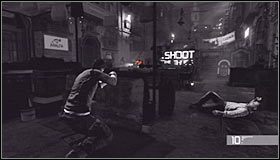 Musisz teraz użyć posiadanej broni z tłumikiem do zastrzelenia dwóch znajdujących się w okolicy bandytów #1 #2 - Uliczne stragany | Opis przejścia | Tom Clancys Splinter Cell Conviction - Tom Clancys Splinter Cell: Conviction - poradnik do gry