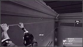 Zaczekaj aż znajdujący się w oświetlonym pomieszczeniu wartownicy odejdą lub chociaż odwrócą się, wejdź do środka i zbadaj obszar nad przełącznikiem światła #1 - Posiadłość Kobina (2) | Opis przejścia | Tom Clancys Splinter Cell Conviction - Tom Clancys Splinter Cell: Conviction - poradnik do gry