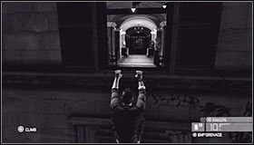 Podejdź tu do nowej rynny, którą odnajdziesz na prawej ścianie #1 i zgodnie z podpowiedzią gry zacznij się po niej wspinać - Posiadłość Kobina (3) | Opis przejścia | Tom Clancys Splinter Cell Conviction - Tom Clancys Splinter Cell: Conviction - poradnik do gry