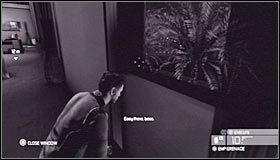 Po znalezieniu się wewnątrz pomieszczenia błyskawicznie kucnij i przejdź w prawo, tak by znaleźć się w cieniu #1 - Posiadłość Kobina (3) | Opis przejścia | Tom Clancys Splinter Cell Conviction - Tom Clancys Splinter Cell: Conviction - poradnik do gry