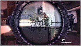 O wiele bezpiecznej byłoby jednak skorzystać z granatu #1 lub ostrzelać wrogów gdy tylko pojawią się w korytarzu #2 - Diwaniya, Irak (2) | Opis przejścia | Tom Clancys Splinter Cell Conviction - Tom Clancys Splinter Cell: Conviction - poradnik do gry