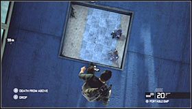 Ostrożnie podejdź do budki, najlepiej oczywiście pozostając przez cały czas w cieniu - Sztab Wydziału Trzeciego (1) | Opis przejścia - Tom Clancys Splinter Cell: Conviction - poradnik do gry