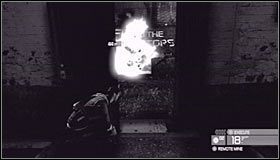 Zauważ, że kilku pierwszych przeciwników możesz się pozbyć celując w wybuchową beczkę zlokalizowaną na wprost od wyjścia #1 - Zbiornik przy Michigan Ave. (3) | Opis przejścia - Tom Clancys Splinter Cell: Conviction - poradnik do gry