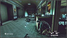 Ostatnich dwóch przeciwników jest rozstawionych w kolejnym korytarzu i mogą oni przybiec do Ciebie #1 lub pozostać na ustalonych pozycjach #2 - Centrum miasta (1) | Opis przejścia | Tom Clancys Splinter Cell Conviction - Tom Clancys Splinter Cell: Conviction - poradnik do gry