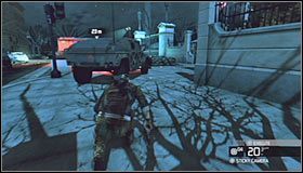 Obejdź główną bramę od prawej strony #1 , w miarę możliwości pozostając przez cały czas w cieniu - Centrum miasta (2) | Opis przejścia | Tom Clancys Splinter Cell Conviction - Tom Clancys Splinter Cell: Conviction - poradnik do gry