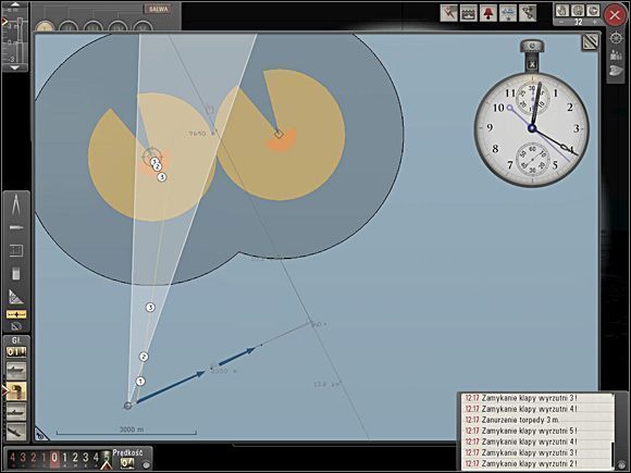 Podejście pod kątem 90° do kursu wrogiego zespołu okrętów wojennych - Dodatkowe uwagi (1) | Torpedowanie łajb | Silent Hunter 5 Bitwa o Atlantyk - Silent Hunter 5: Bitwa o Atlantyk - poradnik do gry
