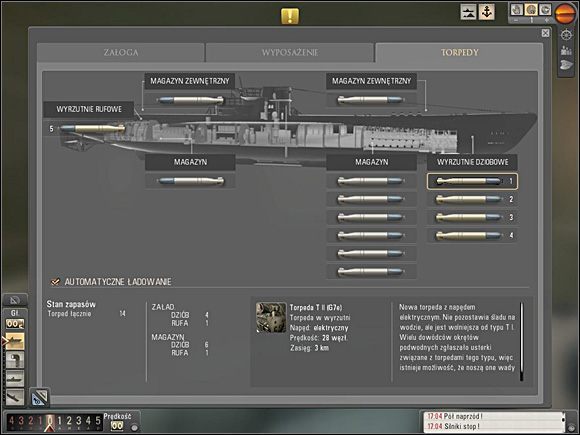 Ekran torped. - Torpedy | Poznaj swój okręt podwodny | Silent Hunter 5 Bitwa o Atlantyk - Silent Hunter 5: Bitwa o Atlantyk - poradnik do gry