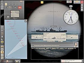 Mając na mapie oba znaczniki kolejnych pozycji celu możemy wytyczyć kurs tego ostatniego, a także poznać dystans, który przebył on w ciągu minuty. - Wyliczenie kursu i prędkości | Torpedowanie łajb | Silent Hunter 5 - Silent Hunter 5: Bitwa o Atlantyk - poradnik do gry