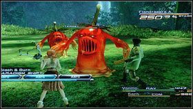 Po rozpoczęciu etapu idziemy prosto, zabijając nowe napotkane stwory, zwane Flandragora [2] - Chapter VI | Opis przejścia | Final Fantasy XIII - Final Fantasy XIII - poradnik do gry