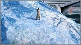 Kilka kroków dalej dojdziemy do miejsca, w którym możemy przeskoczyć na pobliski lodowiec - Chapter VII (1) | Opis przejścia | Final Fantasy XIII - Final Fantasy XIII - poradnik do gry