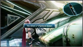Po drodze mijamy kolejny save point, a na końcu korytarza znajdujemy trzeci skarb - Pandoran Spear [2] - Chapter IX (1) | Opis przejścia | Final Fantasy XIII - Final Fantasy XIII - poradnik do gry