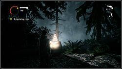 Stos puszek znajdziesz na beczce w lesie, wypełnionym sidłami na niedźwiedzie - Alan Wake: Stosy puszek - lista wszystkich - Alan Wake - poradnik do gry