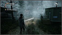Kolejna strona leży na drodze, tuż przy bramie do tartaku - Alan Wake: Strony maszynopisu Odc. 1, Koszmar - lokacje, znajdźki - Alan Wake - poradnik do gry