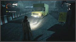 Kolejną stronę znajdziesz w żółtej ciężarówce stojącej obok kościoła - Alan Wake: Strony maszynopisu Odc. 5, 6 (Pstrykacz, Odjazd) - lokacje, znajdźki - Alan Wake - poradnik do gry