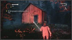 Gdy tylko przejdziesz przez most i znajdziesz strzelbę powtarzalną, skręć w lewo i wejdź do lasu - Alan Wake: Termosy odc. 3, Okup - lokacje, znajdźki - Alan Wake - poradnik do gry