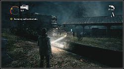 Gdy wyjdziesz z budynku na terenie złomowiska i skierujesz się do dalszej części etapu, zwróć uwagę na to, co znajduje się po prawej stronie - Alan Wake: Termosy odc. 6, Odjazd - lokacje, znajdźki - Alan Wake - poradnik do gry