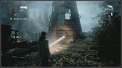 Kolejny termos znajdziesz w opuszczonym miasteczku, do którego docierasz po minięciu dźwigu - Alan Wake: Termosy odc. 6, Odjazd - lokacje, znajdźki - Alan Wake - poradnik do gry