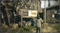 Gdy dojedziesz do kopalni, po lewej stronie zobaczysz tablicę informacyjną, przeczytaj co na niej pisze - Alan Wake: Notatki, Bright Falls - lokacje, znajdźki - Alan Wake - poradnik do gry