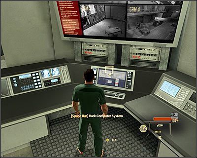 Patrolującego ten korytarz wartownika dobrze byłoby pozbyć się z większej odległości i z pomocą pistoletu - Graybox - Opis przejścia (2) | Prolog Alpha Protocol - Alpha Protocol - poradnik do gry