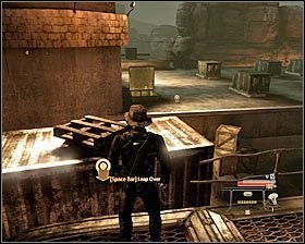 Wariant 1 - przeskoczenie na dach ostatniego budynku z balkoniku przylegającego do północnego hangaru - Al-Samad Airfield - Opis przejścia (2) | Arabia | Alpha Protocol - Alpha Protocol - poradnik do gry