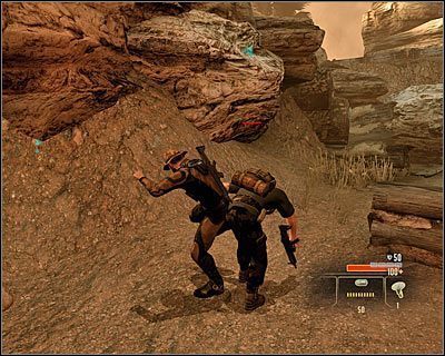 Zaczynasz w pobliżu pierwszej wieży snajperskiej (M3, 1) - Jizan Weapons - Opis przejścia (1) | Arabia | Alpha Protocol - Alpha Protocol - poradnik do gry